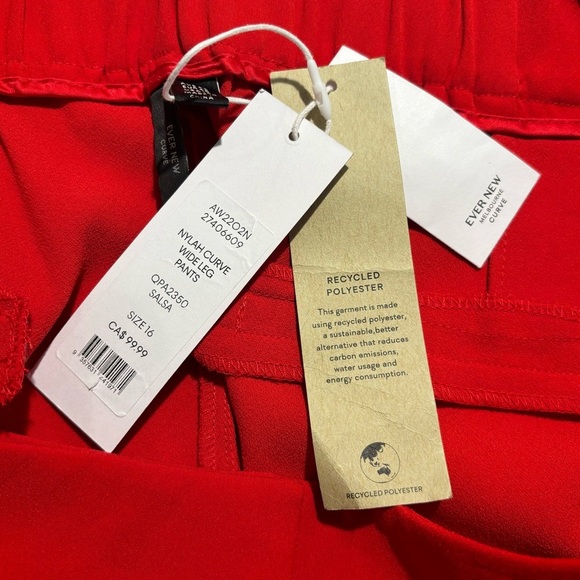 EVER NEW Sz 18 Nylah Pleated Front Elastic Wait Back Wide Leg Trouser Pants NEW - Picture 10 of 11